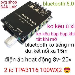 Mạch khuyếch đại âm thanh hifi zk-1002 .2ic tpa3116 bluetooth 5.0 100wx2