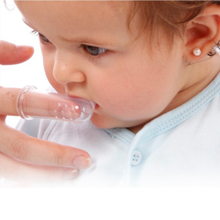 Tưa lưỡi silicon làm sạch răng miệng cho bé, Rơ lưỡi xỏ ngón chống tưa miệng dai, mềm, an toàn cho bé, Kiki Shop