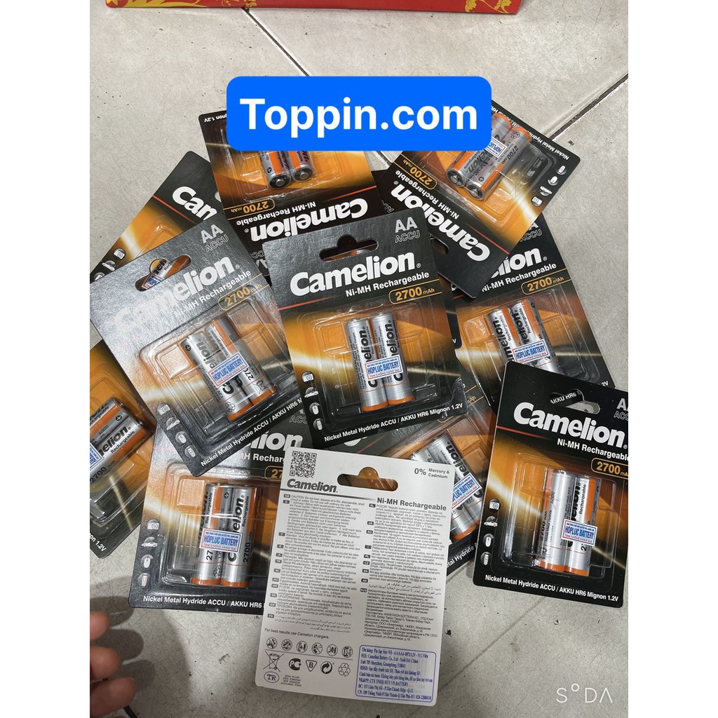 [TOPPIN] PIN SẠC AA,AAA CAMELION 2700MAH, 1100MAH