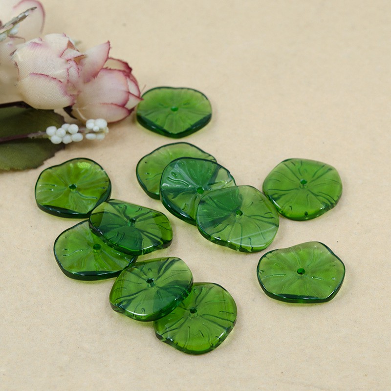 1-2 lá sen thủy tinh 16-27mm nguyên liệu làm trâm làm trang sức cổ trang