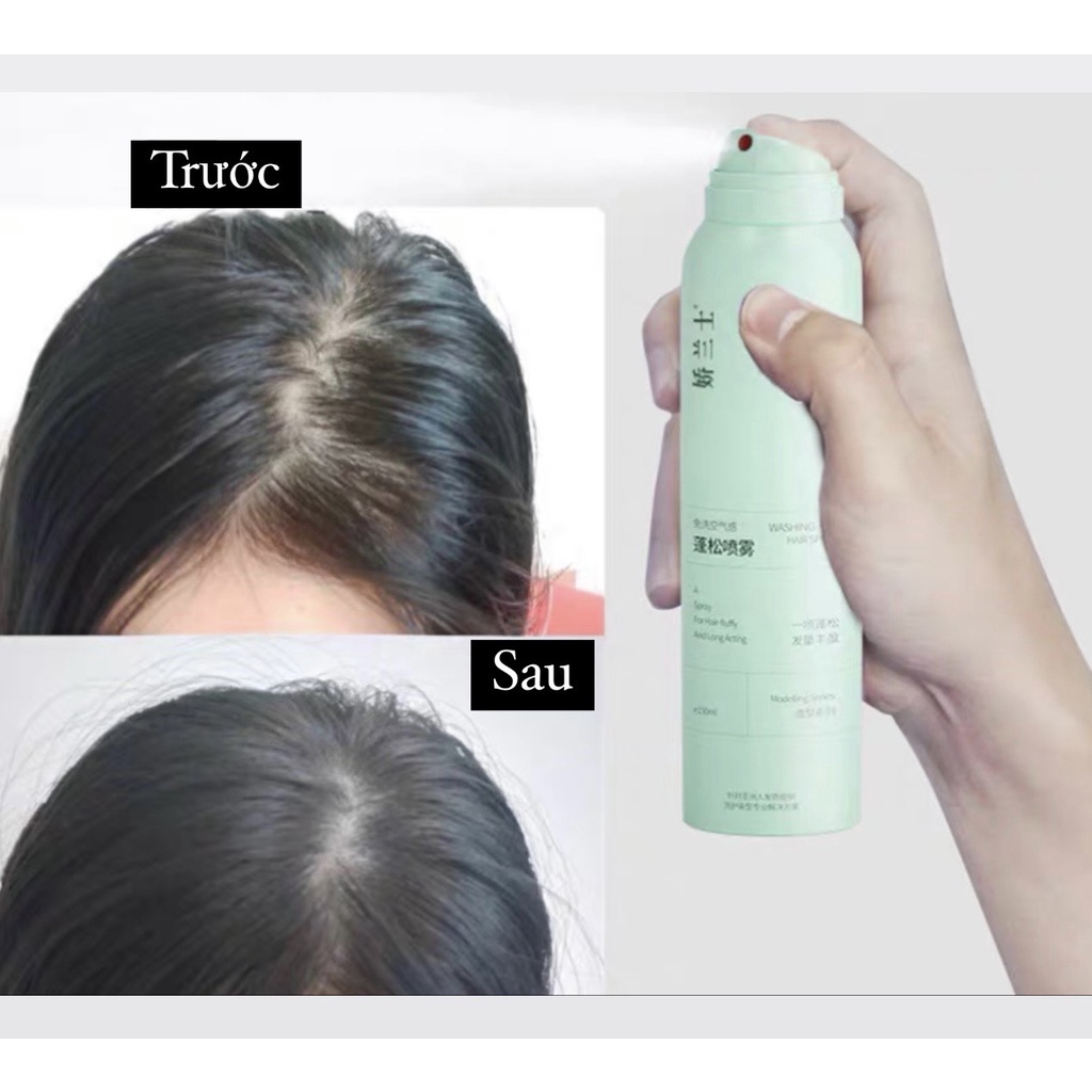 Dầu gội khô dạng xịt Spes, dầu gội đầu khô nữ không bết dính phồng tóc nội địa trung quốc
