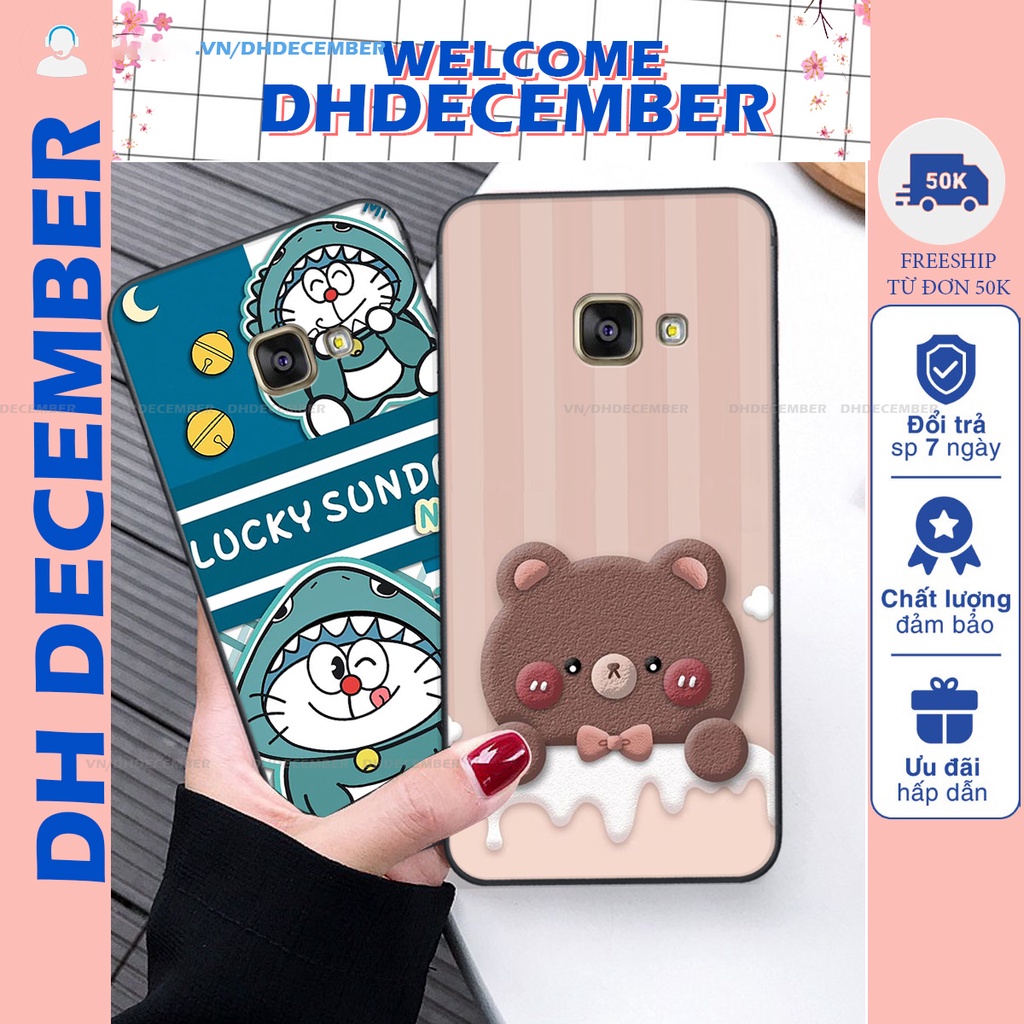 Ốp lưng Samsung Galaxy A3 2016 / A5 2016 / A7 2016 in hình gấu K@ws, gấu nâu, dor@emon RẺ- ĐẸP- BỀN