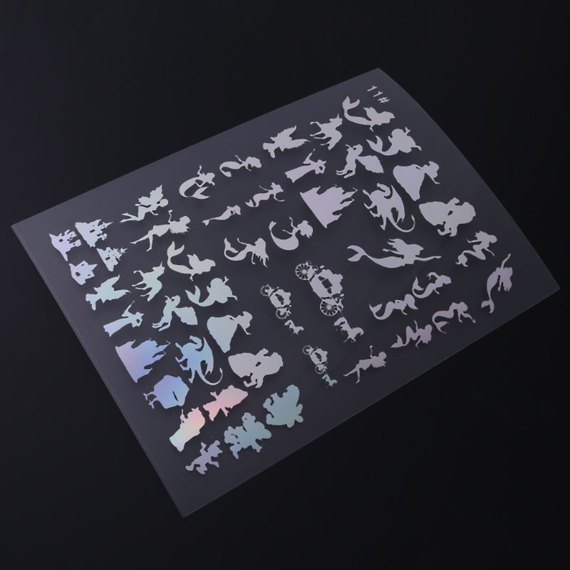 Bộ 18 Tấm Sticker Nhựa Trong Suốt Dùng Vẽ Tranh DIY