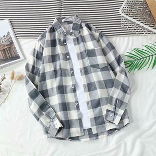 Áo sơ mi tay dài kẻ sọc dáng rộng thoải máy thời trang dành cho nam