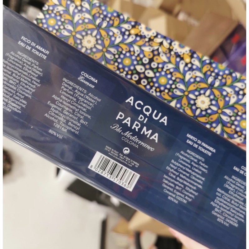 Set Bộ Nước Hoa Acqua di Parma Blu Mediterraneo Colona mini 4 chai - 30ml chai | BigBuy360 - bigbuy360.vn