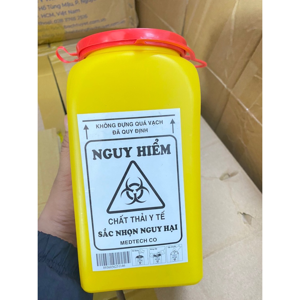 Bình Hủy Kim Tiêm Y Tế 1.5 Lít