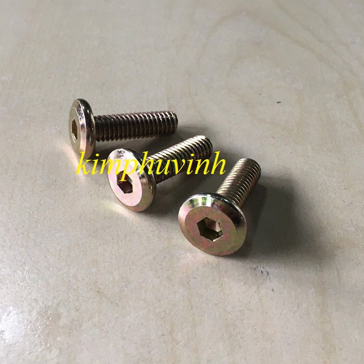 50 con - 6x20mm ỐC LỤC GIÁC CHÌM ĐẦU DẸT - ỐC LỤC GIÁC 2 PHÂN