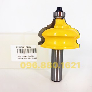 Mũi phay gỗ đa giác tròn 1 chỉ 28mm vàng