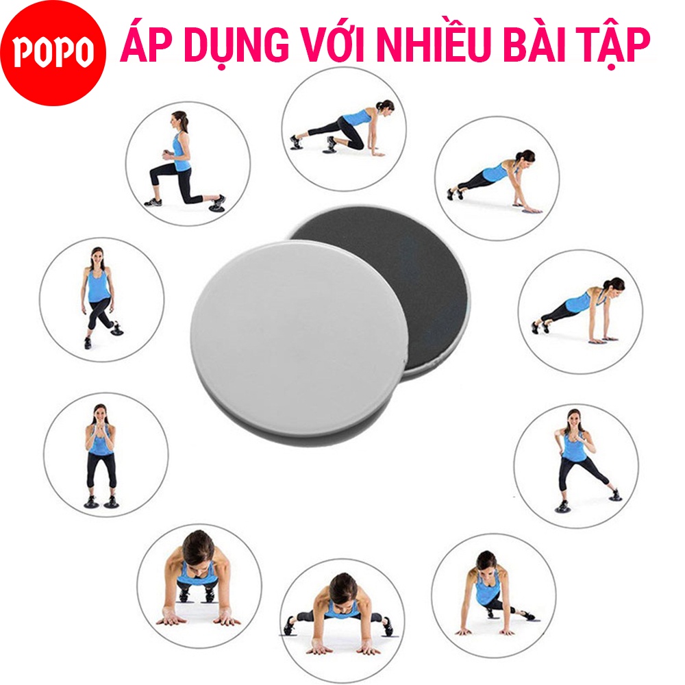 Đĩa chống trượt hỗ trợ tập yoga và gym tại nhà, chất liệu abs cao cấp YGW40 SPORTY