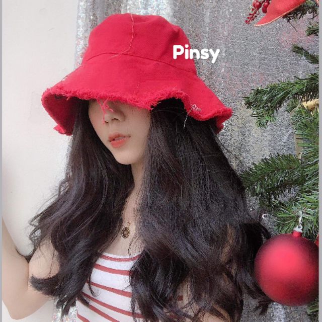 FREESHIP ĐƠN 99K_NÓN BUCKET TAI BÈO VIỀN RÁCH THỜI TRANG