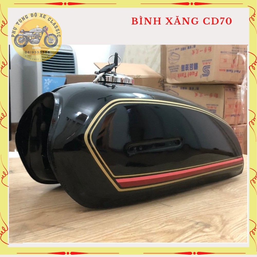 Bình xăng lớn độ xe máy Cafe racer Classic Tracker win 67  Bình xăng độ Honda CD70 CD90