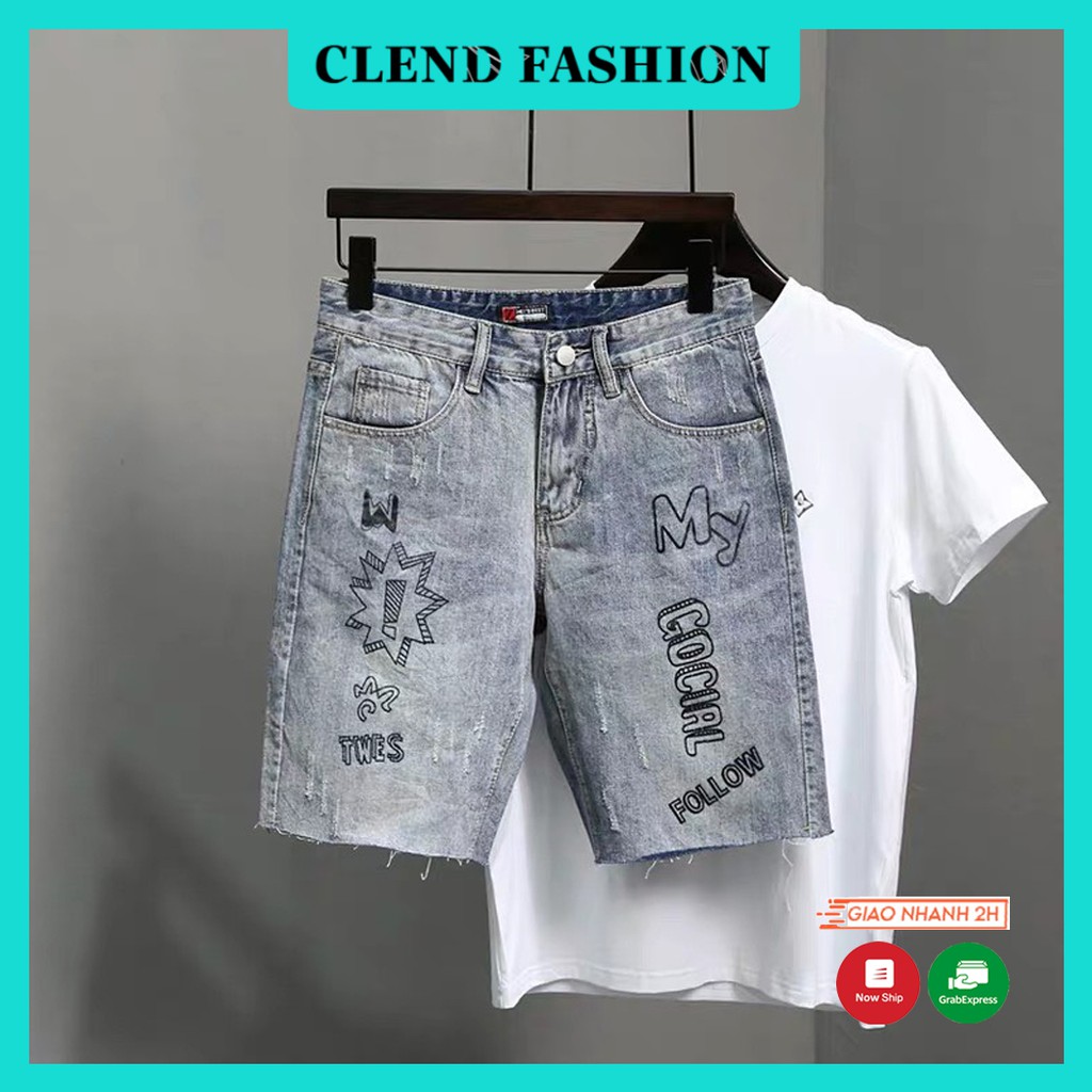 Quần Short , Quần Sọt Jean Nam Clend Fashion Chất Liệu Demin Co giãn Thoáng Mát Thời Trang Cao Cấp KV47