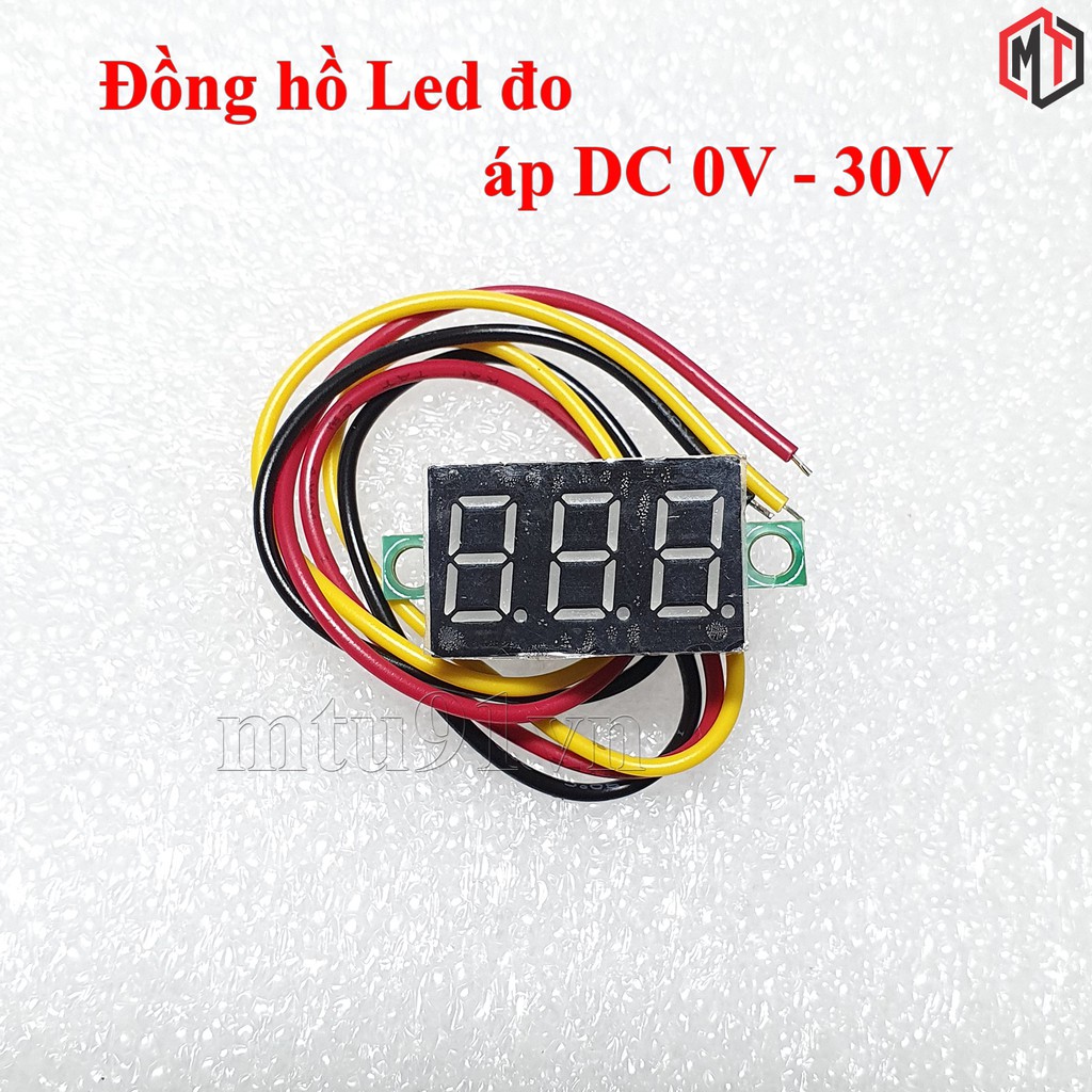 Vôn kế - Đồng Hồ Led Đo Áp - Volt DC 3 dây 0~30v 0.36 inch