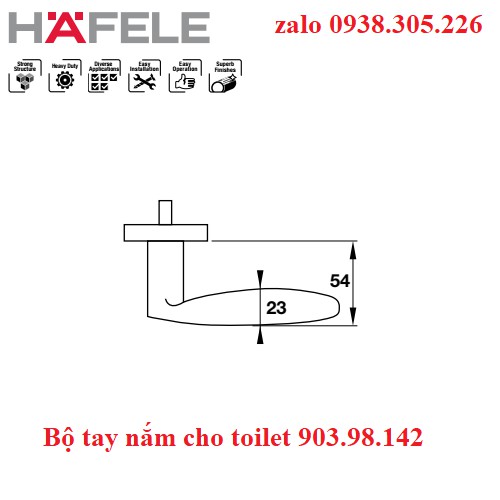 Bộ tay nắm cho toilet 903.98.142 | BigBuy360 - bigbuy360.vn