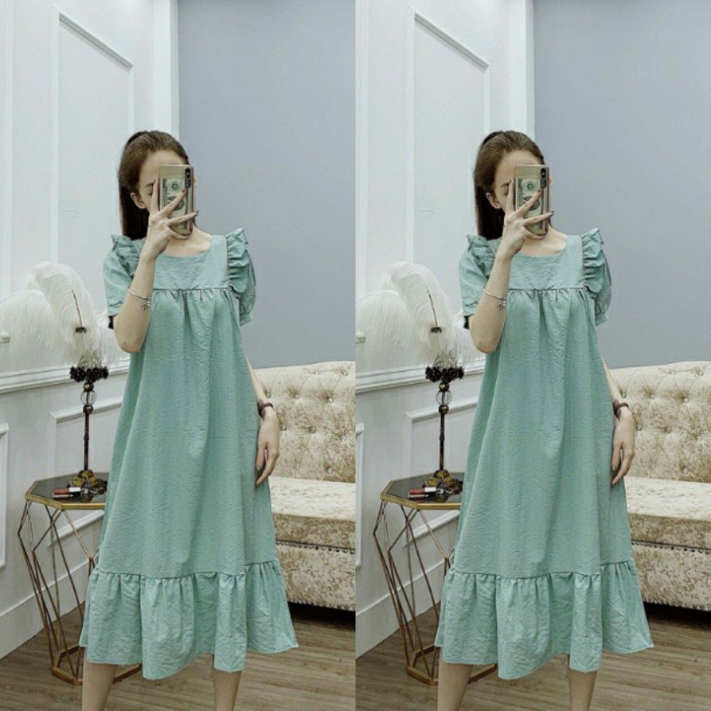 Đầm bầu công sở BCE510 chất thô đũi