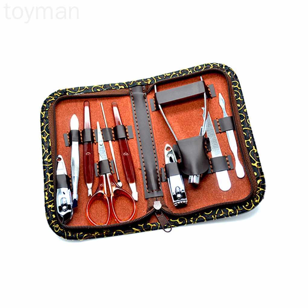 [Hàng mới về] Set 10 dụng cụ làm móng bằng thép không gỉ đa năng tiện dụng