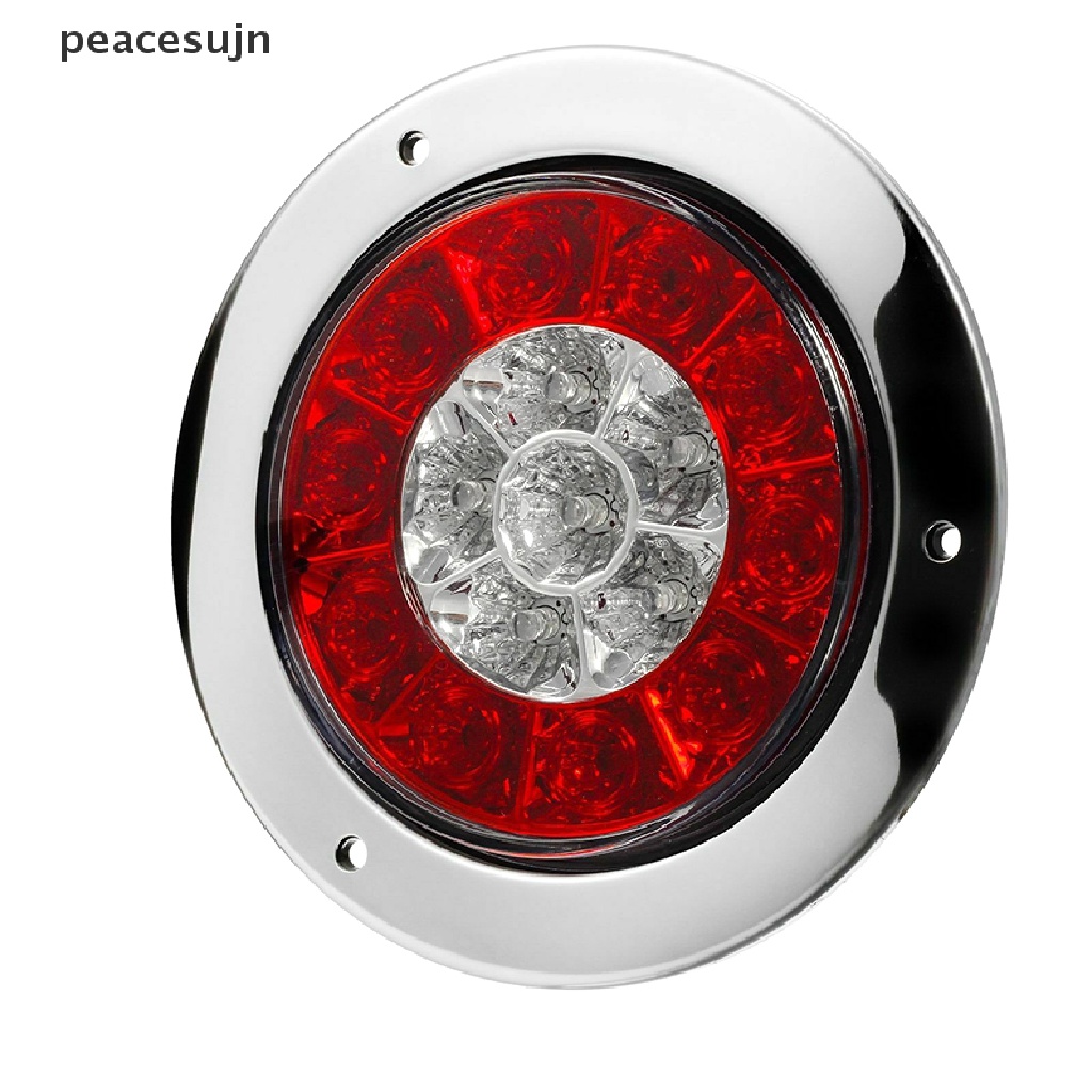 (hot*) 1X 4" Round Red/Amber 16-LED Truck Trailer Brake Stop Turn Signal Tail Lights peacesujn