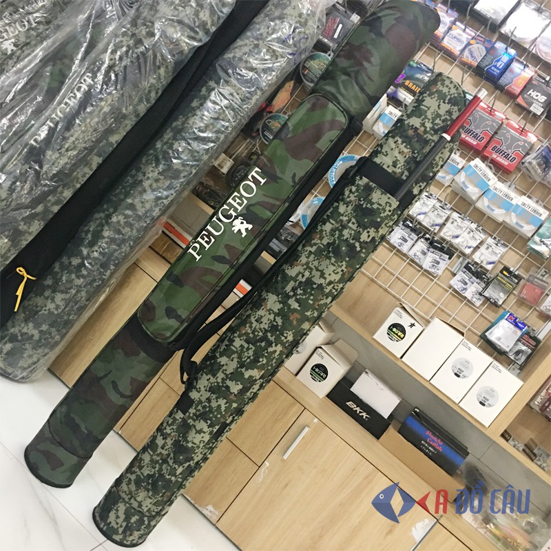 Bao đựng cần câu 2 ngăn PVC PEugeot Camo