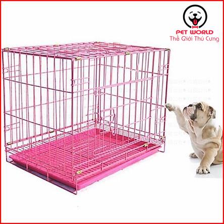 Chuồng Chó, Mèo Gấp Gọn Sơn Tĩnh Điện Xuất khẩu ( dài 76, rộng 50, cao 57 cm)