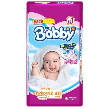 MIẾNG LÓT SƠ SINH BOBBY NEWBORN 2 40 MIẾNG(CHO BÉ TRÊN 1 THÁNG)