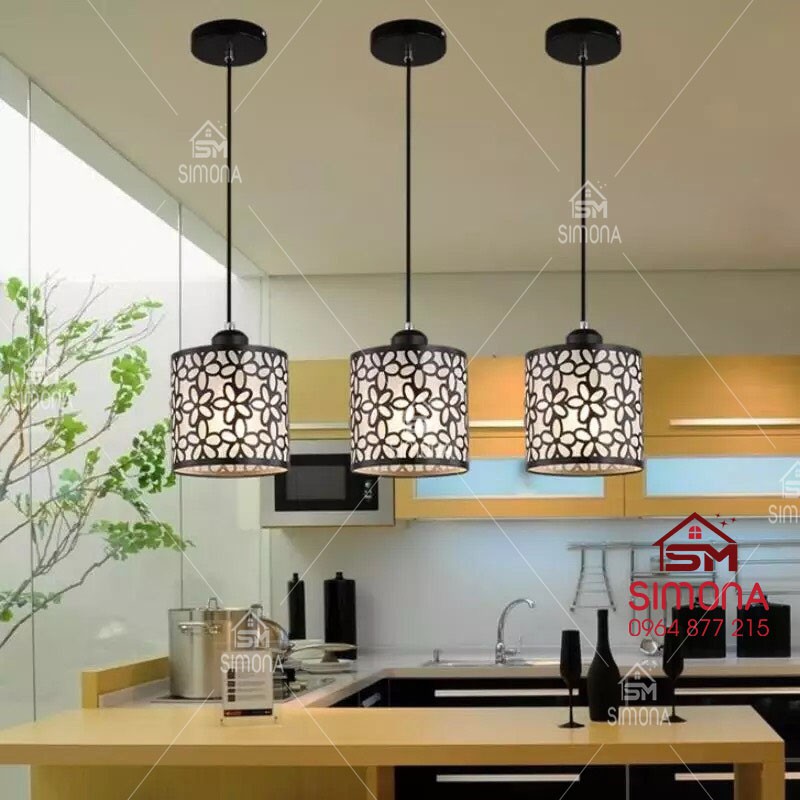 Bộ 03 Đèn thả hoa Văn DT 0156