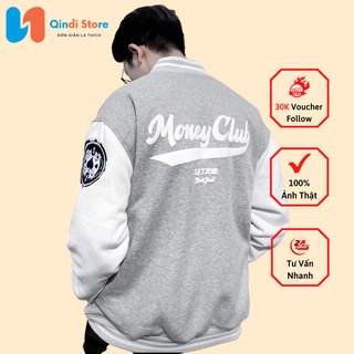 Áo bomber phối chữ m qindi store ms 438