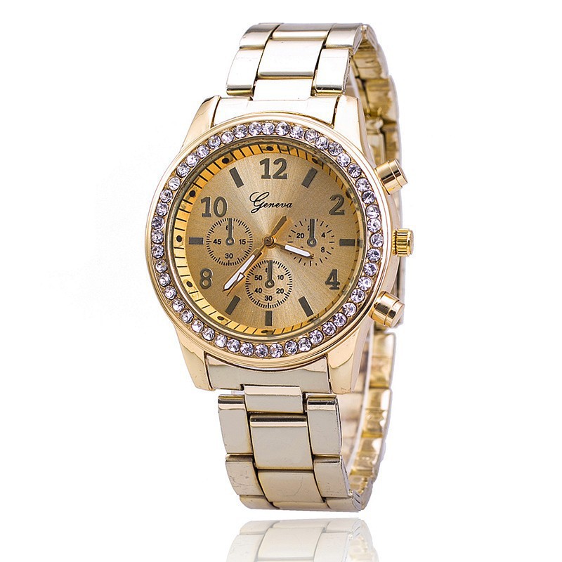 Đồng hồ quartz đính đá xi mạ 1432 | BigBuy360 - bigbuy360.vn