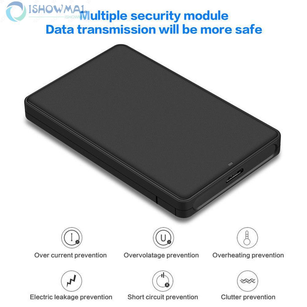 SATA HDD/SSD 2.5" Hard Drive Enclosure Case Black USB 3.0 Laptop ABS Practical