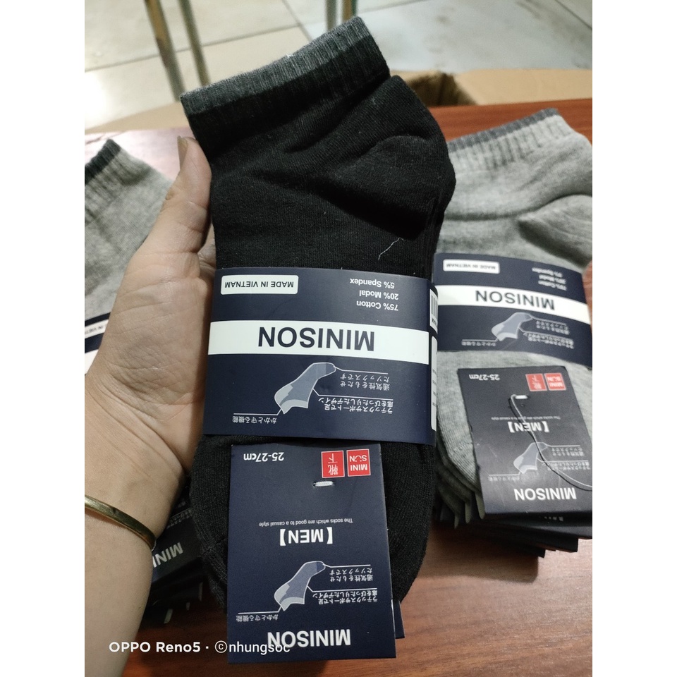 Tất nam cổ ngắn cao cấp chống hôi chân