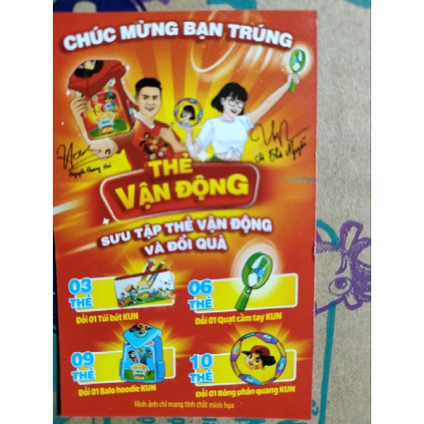 thẻ sưu tập Kun - chương trình mới
