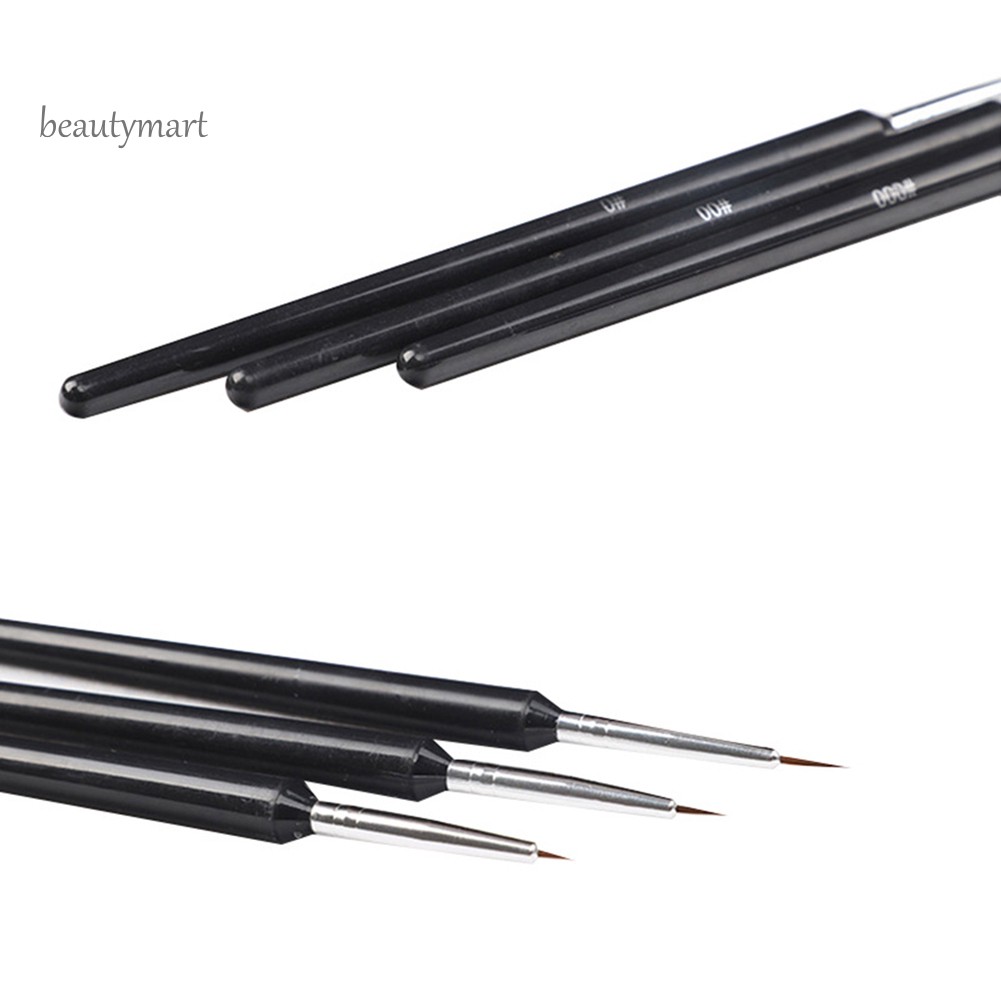 [Hàng mới về] Bộ 3 cọ vẽ móng tay chuyên nghiệp dùng làm Nail