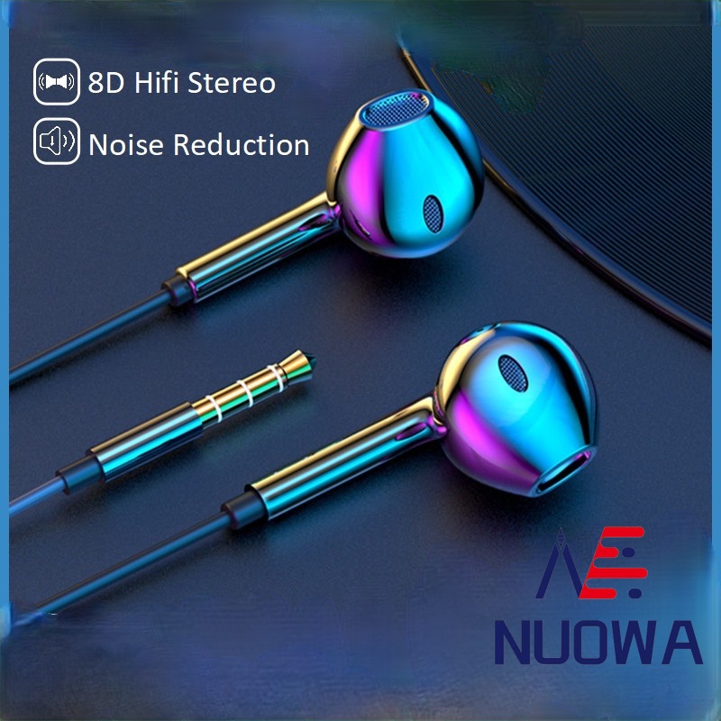 NUOWA Tai nghe nhét tai Q2 có micro xoay 360 độ giảm ồn âm thanh nổi sống động cao cấp