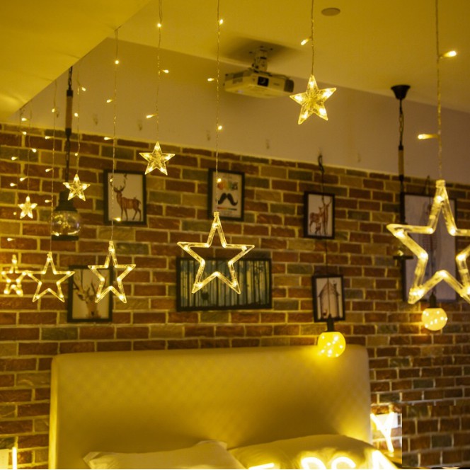 Bộ đèn sao lớn chuỗi thả mành