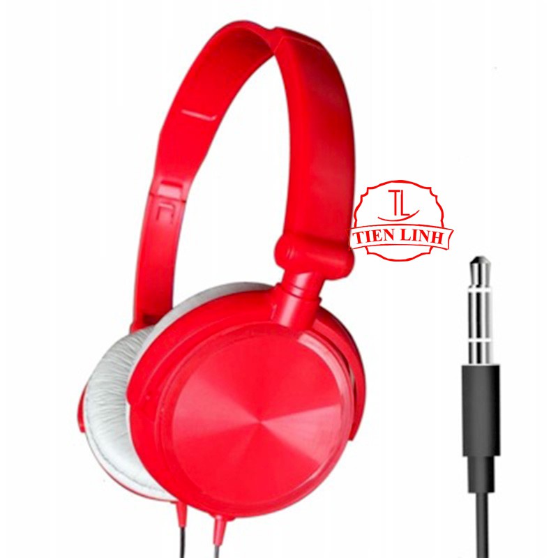 Tai nghe chụp tai F10 - Đỏ TL30 kèm míc, có thể gấp gọn loại tốt, phù hợp cả nam và nữ