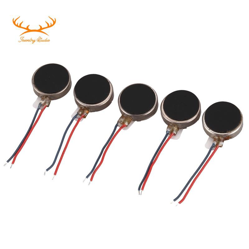 5pcs DC3V/0.1A 1.5V/0.05A 10x2.7mm Coin  Vibration Motor Sier