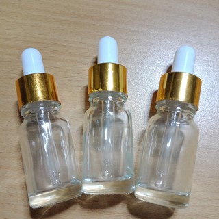 Bộ 10 chai chiết dung dịch 10ml thủy tinh trong suốt - Chai serum 10ml