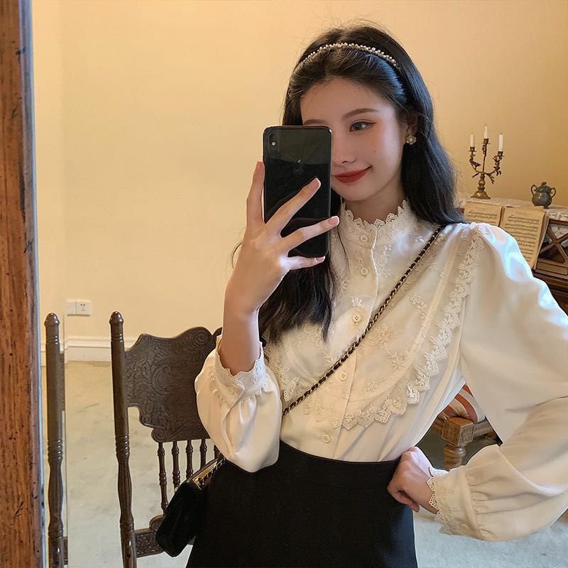 Áo Sơ Mi Thiết Kế Thời Trang Mùa Xuân Tay Dài 2022 Mới Cho Nữ