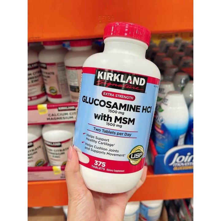 Viên uống bổ sung Glucosamine cho xương khớp - Kirkland Glucosamine HCl 1500mg with MSM