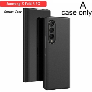 Bao da điện thoại pu nắp lật mặt gương thông minh chống sốc cho Samsung Galaxy Z Fold 3 5g Z Fold3