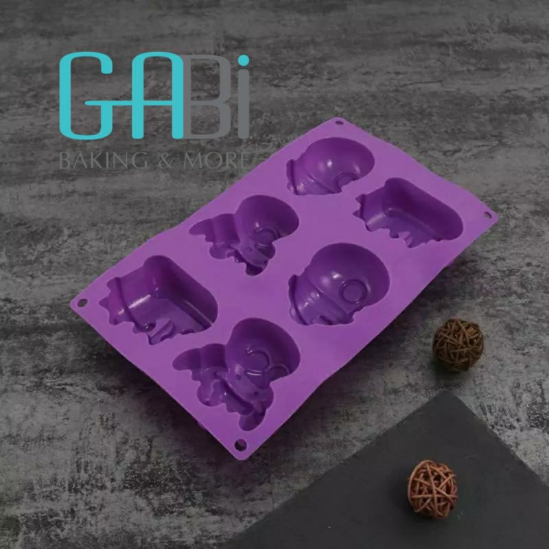 Khuôn silicon fondant Noel 6 hình