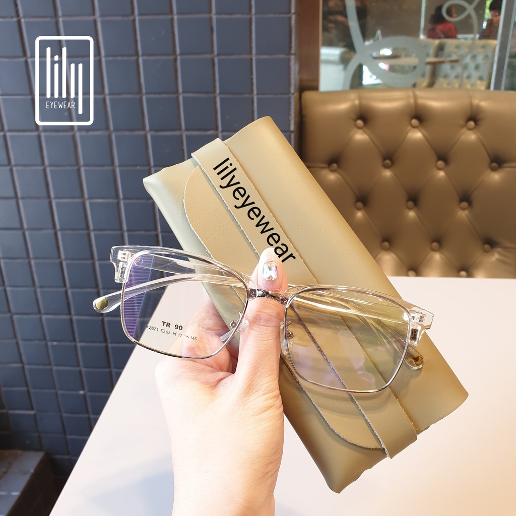 Gọng kính nam nữ Lilyeyewear nhựa kim loại, mắt vuông, nhiều màu - Y2671 | BigBuy360 - bigbuy360.vn
