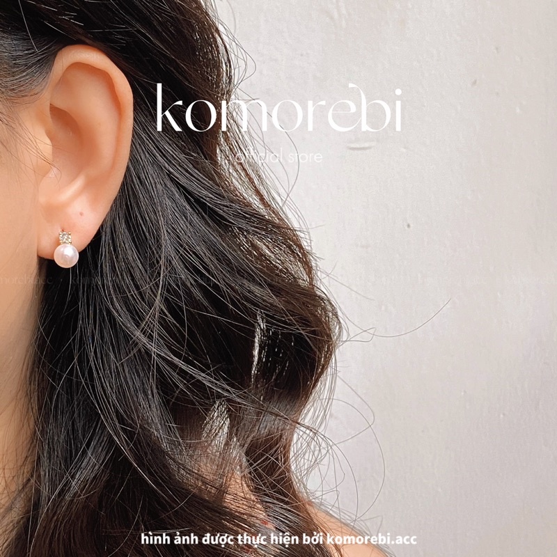 Bông tai kim xỏ s925 ngọc cách điệu komorebi.acc không gây dị ứng