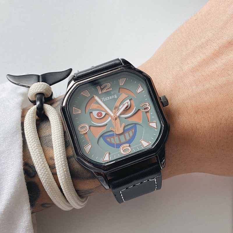 Đồng Hồ Nam / Đồng Hồ Nam Mặt Vuông / Đồng Hồ Quartz Chống Thấm Nước