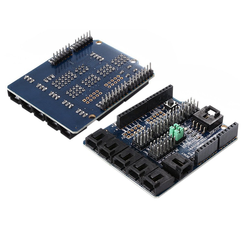 1 Pcs for Arduino UNO MEGA Duemilanove Sensor Shield V4 Digital Analog ule Servo Motor & 1 Pcs for Arduino / Genuino UNO R3 Sensor Shield V5.0 Extension Board E3B3