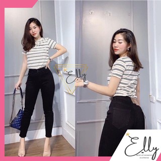 Áo phông nữ kẻ tăm mềm mát
