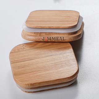 Hũ Thủy Tinh Vuông, Hộp Thủy Tinh Vuông, Lọ Thủy Tinh Vuông Nắp Gỗ Đựng Thực Phẩm, Đồ Khô, Ngũ Cốc