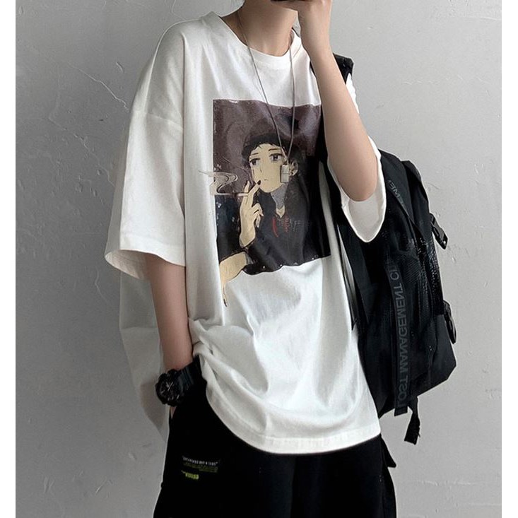 ÁO THUN, ÁO PHÔNG TAY LỠ UNISEX FORM RỘNG OVERSIZE ANIME M153