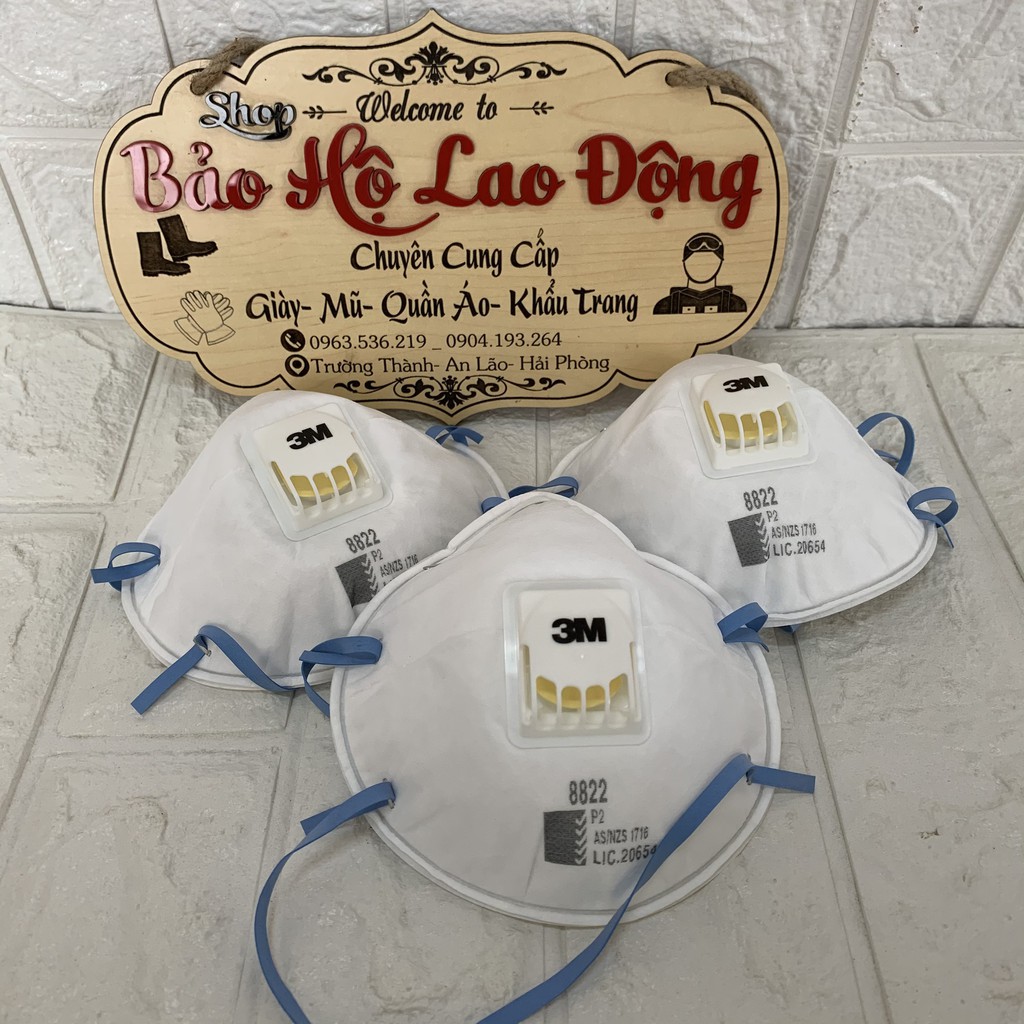 [Chính Hãng] Khẩu Trang 3M 8822 N95 Kháng Khuẩn Lọc Bụi Chống Giọt Bắn