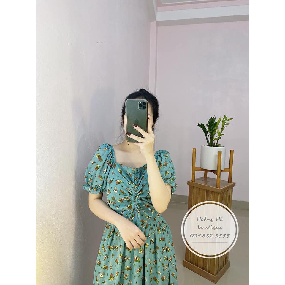 Váy hoa rút dây xinh xắn