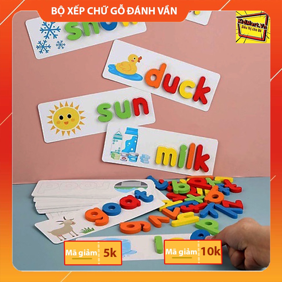Bộ xếp chữ đánh vần (Spelling), Đánh Vần Tiếng Anh Xếp Hình Các Sự Vật Quen Thuộc Giáo Dục Sớm Cho Bé